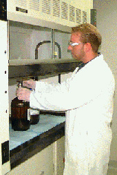 person working in lab