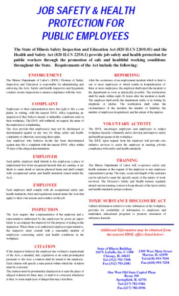 Job Safety and Health Protection for Public Employees